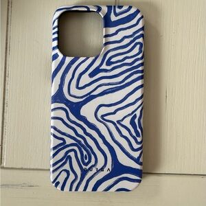 Blue and White Patterned Phone Case